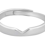 Men 925 Sterling Silver Rhodium Plated Cupid Arrow Ring